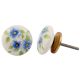 Blue Poppy Flower Flat Knob